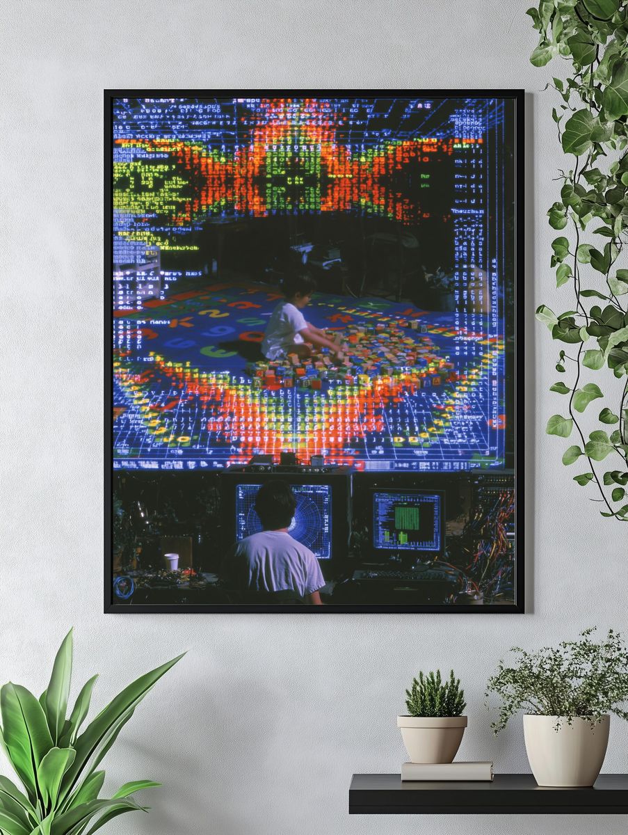 Retro Cyber Lab Poster. — room view 4
