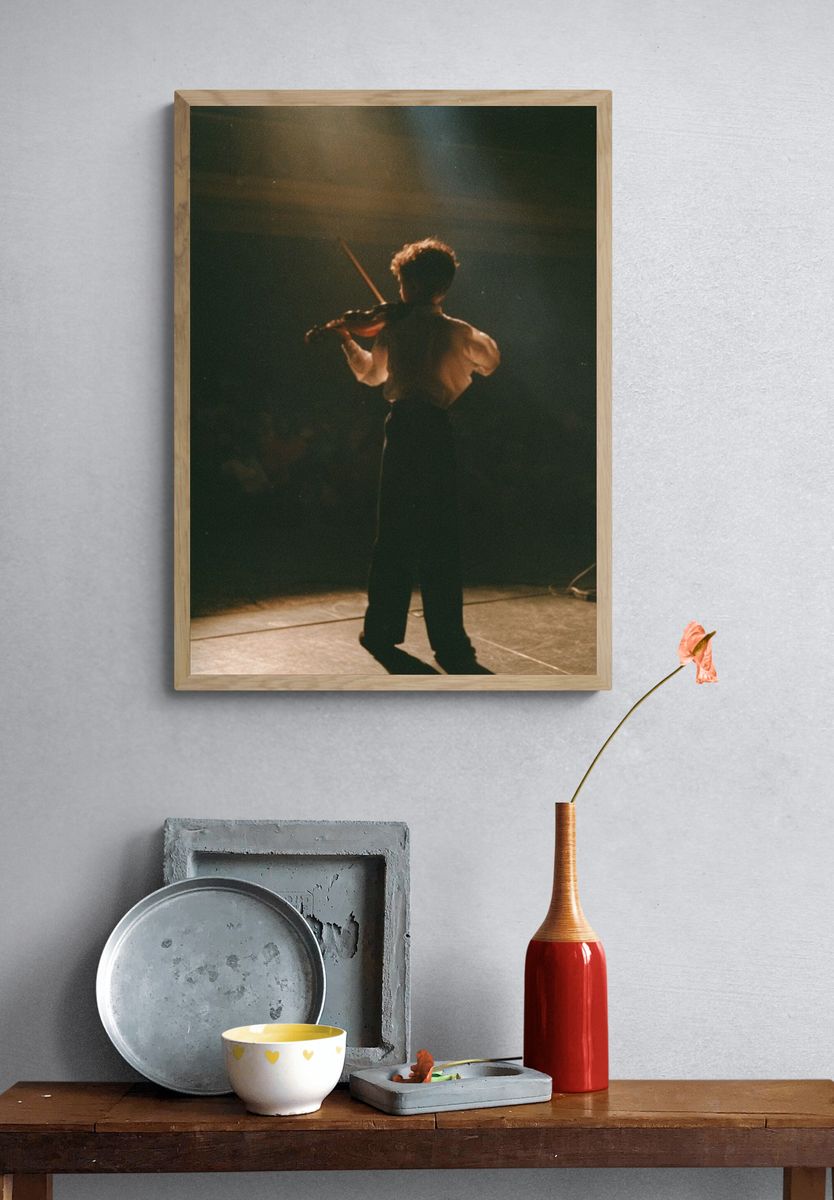 Violinist on Stage Photography Poster. — room view 3