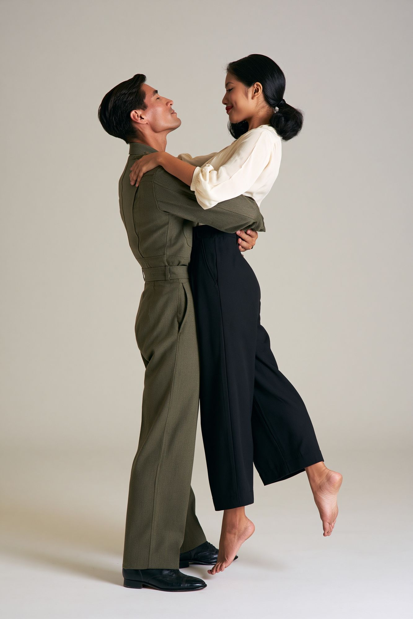 Romantic Couple Studio Portrait Print. poster — photography art