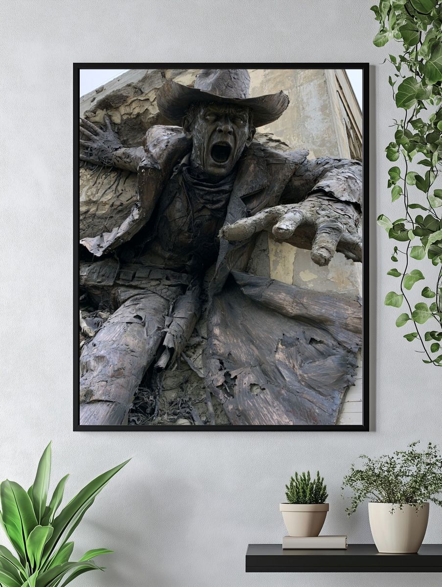 Giant Cowboy Mural Photography Poster. — room view 4