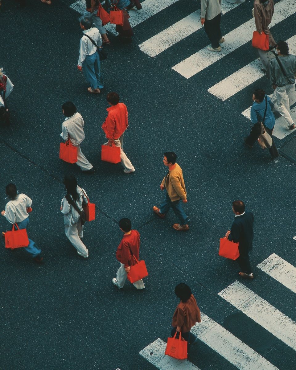 Tokyo Crosswalk Street Photography Poster. poster detail