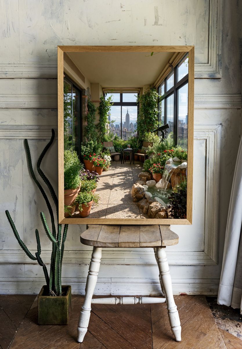 Urban Garden Terrace Photography Poster. room preview