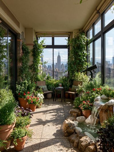 Urban Garden Terrace Photography Poster.