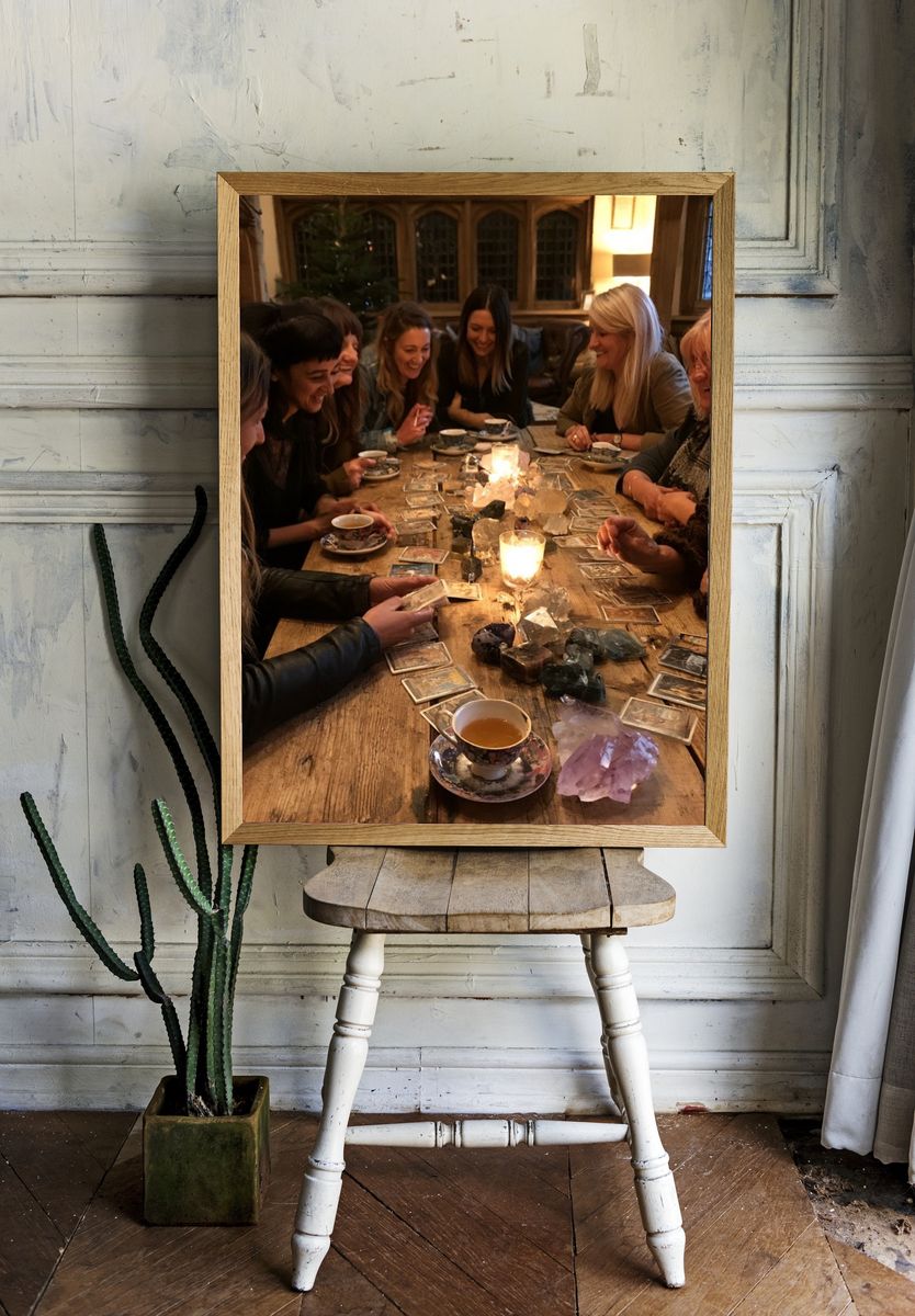 Crystal Tea Circle Photography Poster. — room view 1