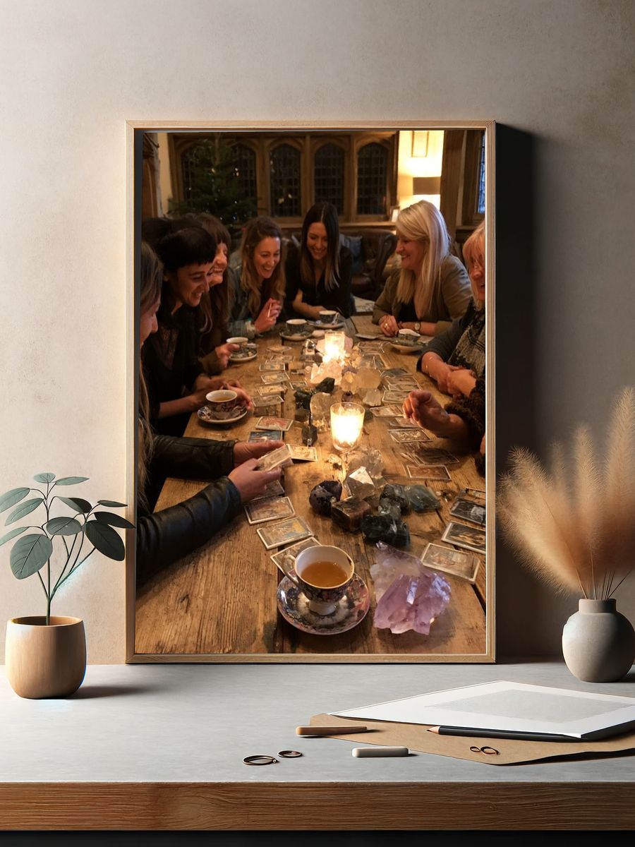 Crystal Tea Circle Photography Poster. — room view 2