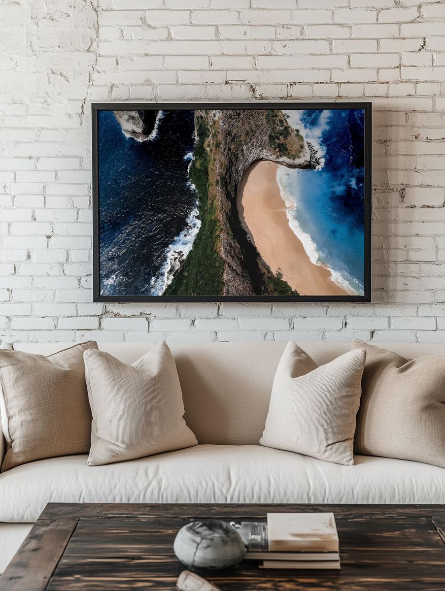 Aerial view Kelingking Beach, Bali. room preview