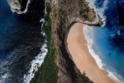 Aerial view Kelingking Beach, Bali. poster