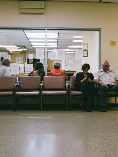 Waiting Room Scene Photography Poster.