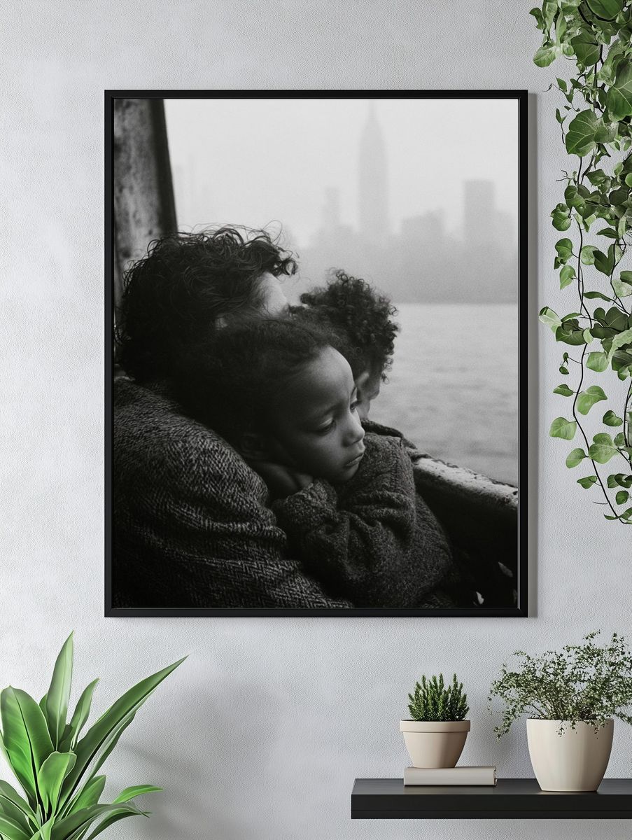 Foggy River Family Portrait Print. — room view 4
