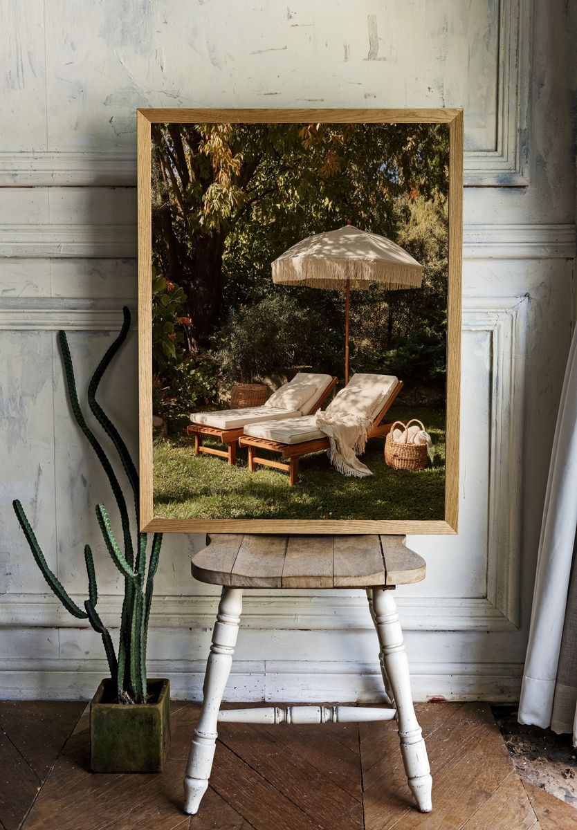 Boho Garden Lounge Photography Poster. room preview