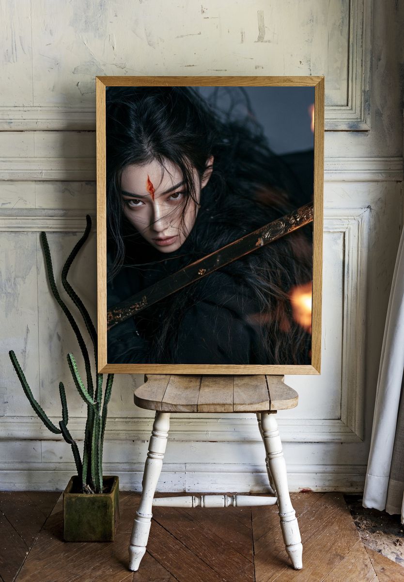 Warrior Portrait Photography Poster. — room view 1