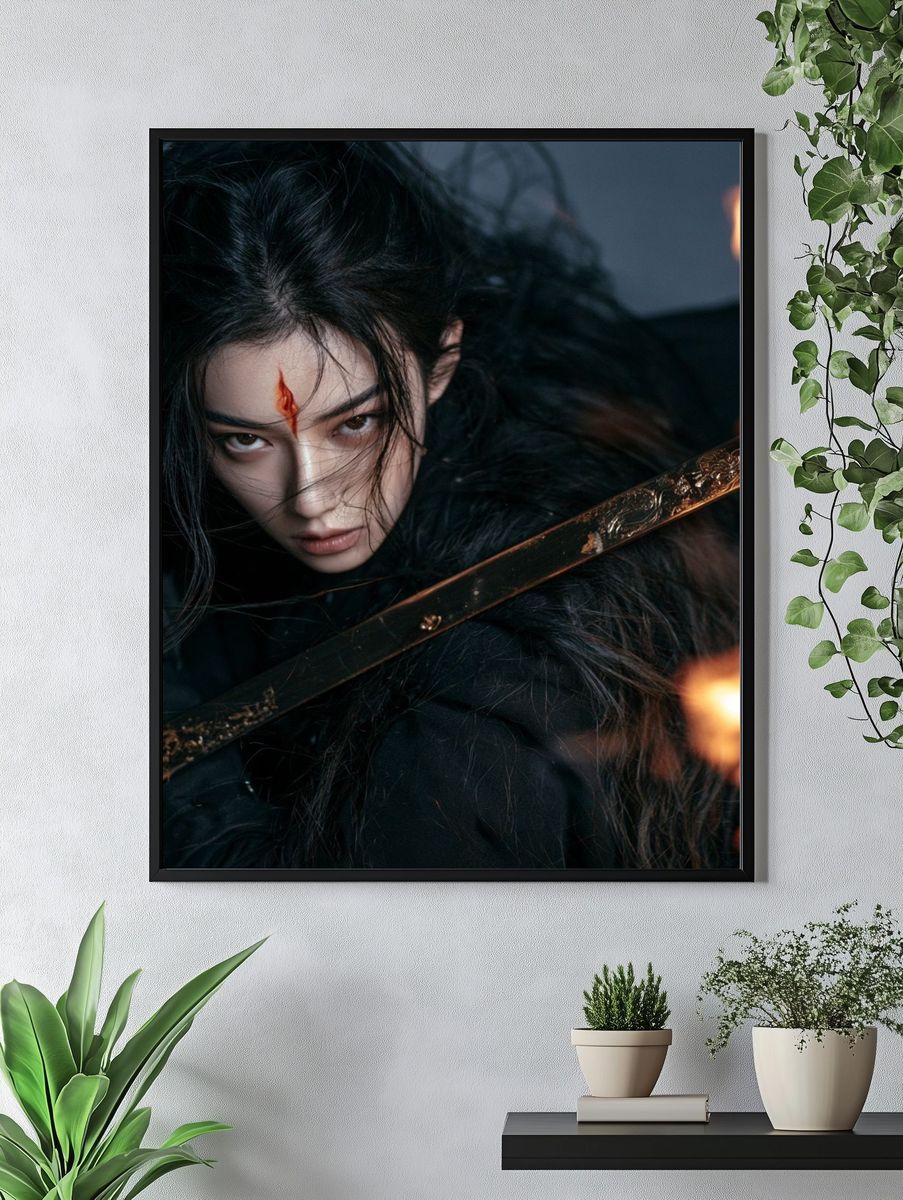 Warrior Portrait Photography Poster. — room view 4