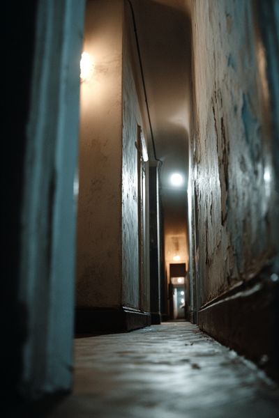 Narrow Hallway Light Photography Poster.