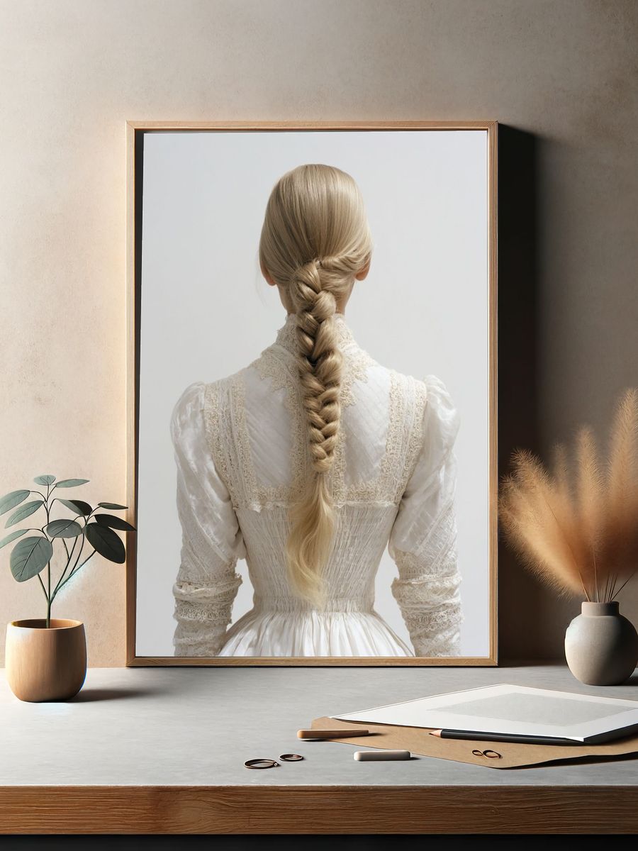 Braided Portrait Photography Poster. — room view 2