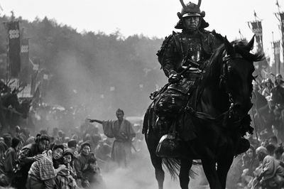 Samurai Cavalry Battle Scene Print. poster