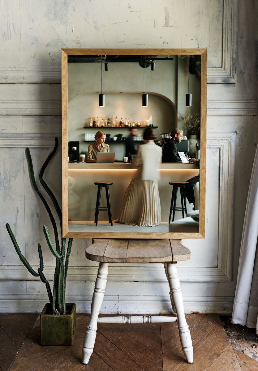 Modern Cafe Interior Photography Poster. — room view 1