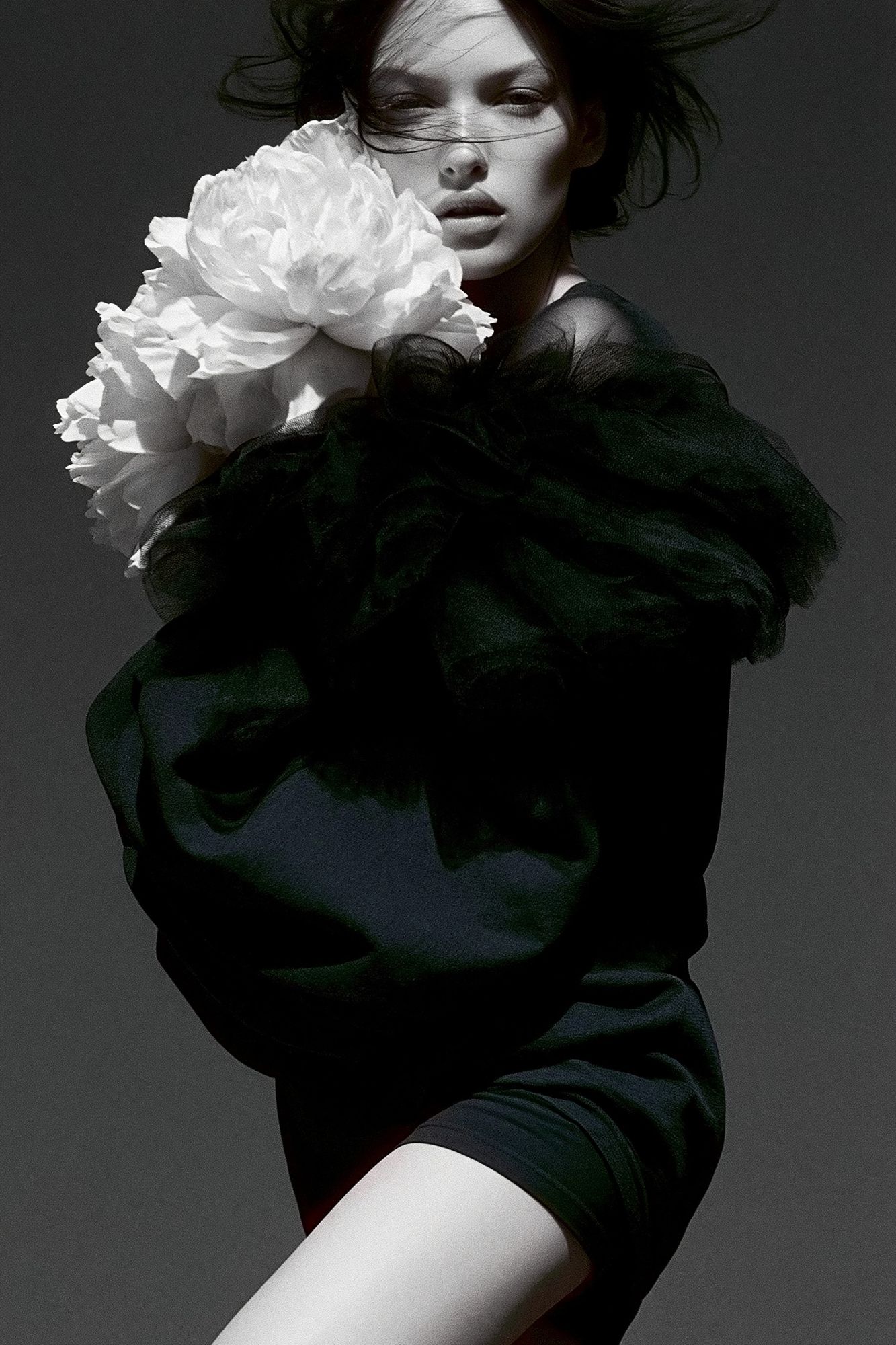 Monochrome Fashion Portrait Poster. poster detail