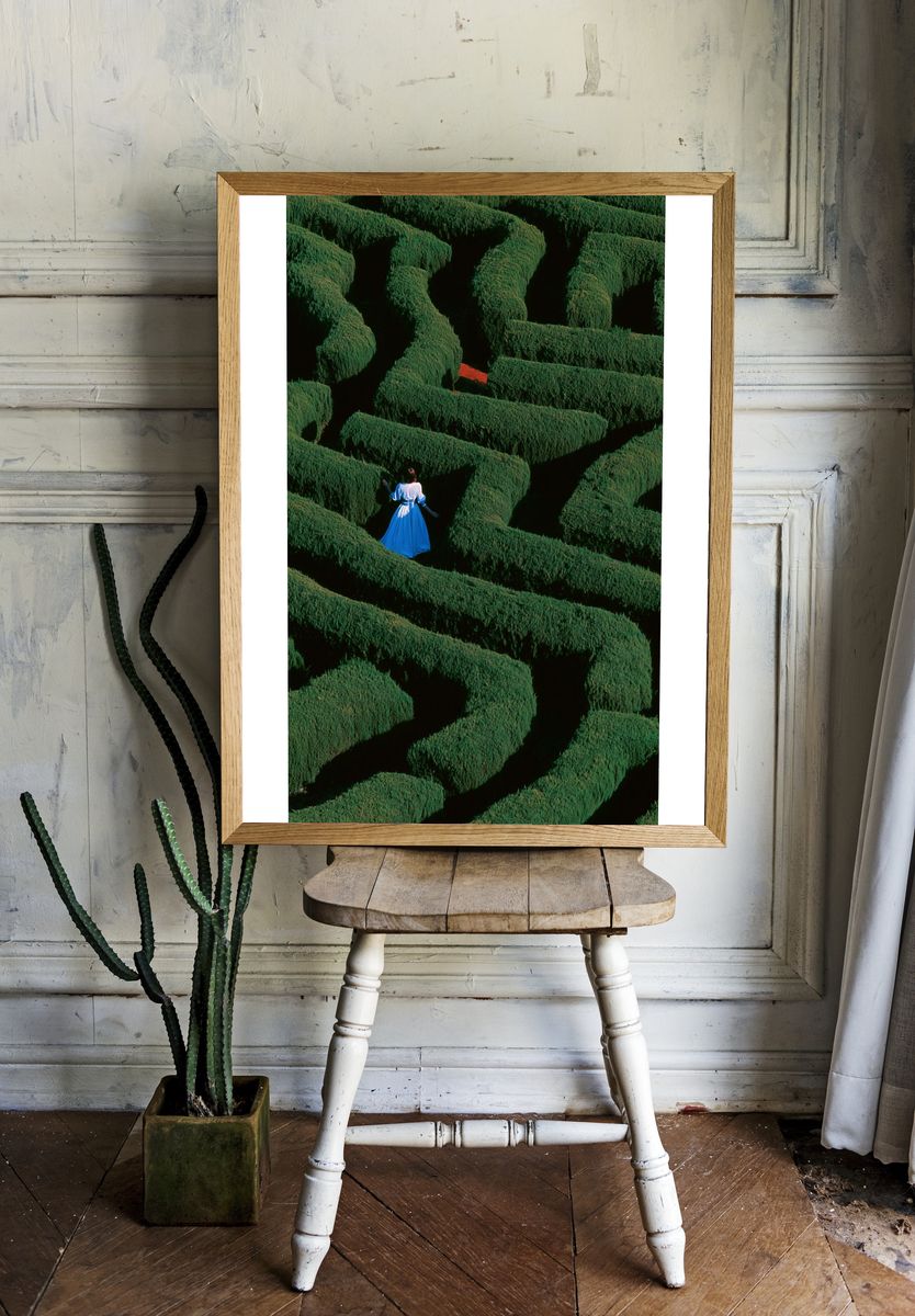 Surreal Maze Woman Photography Poster. room preview