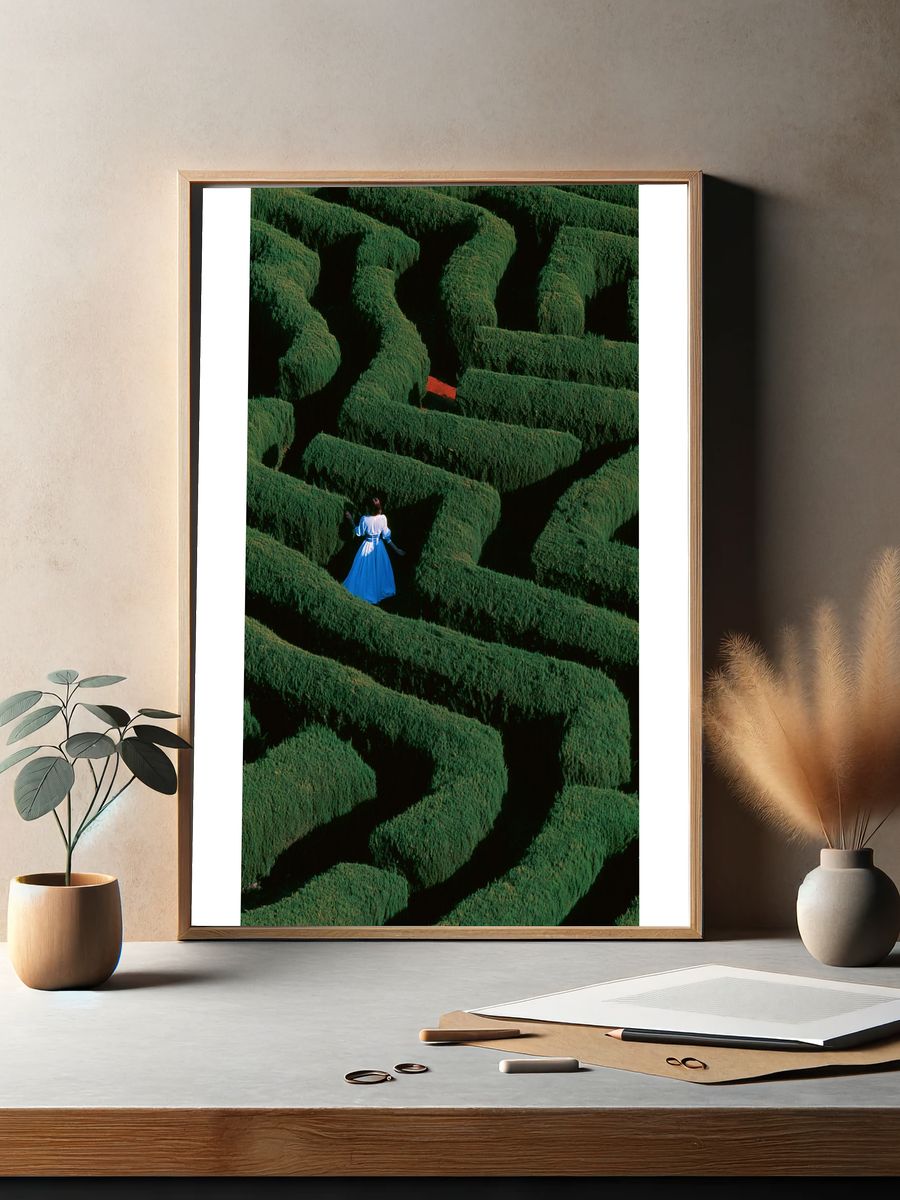 Surreal Maze Woman Photography Poster. — room view 2