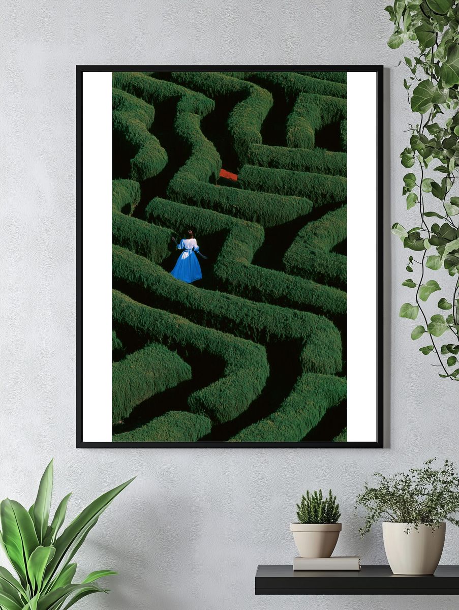 Surreal Maze Woman Photography Poster. — room view 4