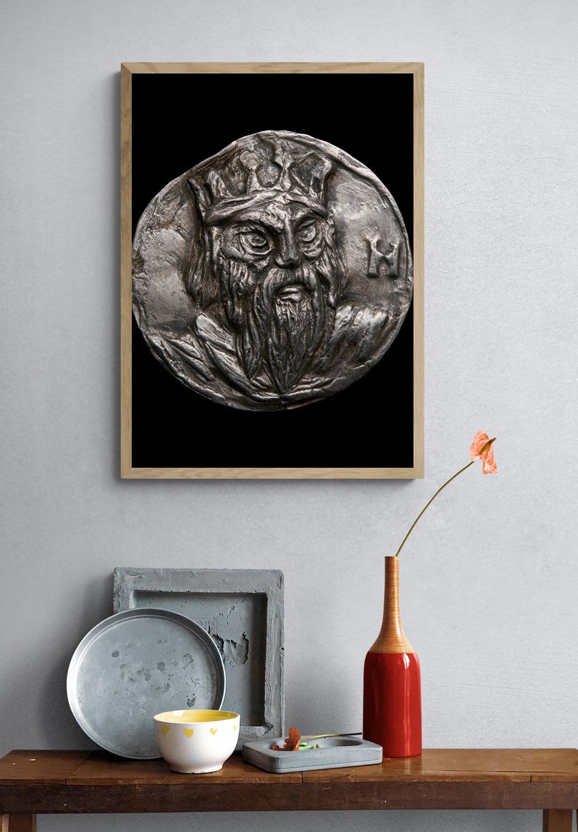 Ancient Warrior Coin Photography Poster. — room view 3