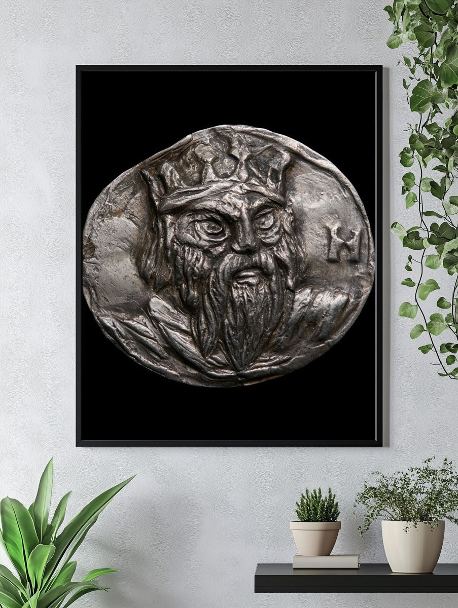 Ancient Warrior Coin Photography Poster. — room view 4