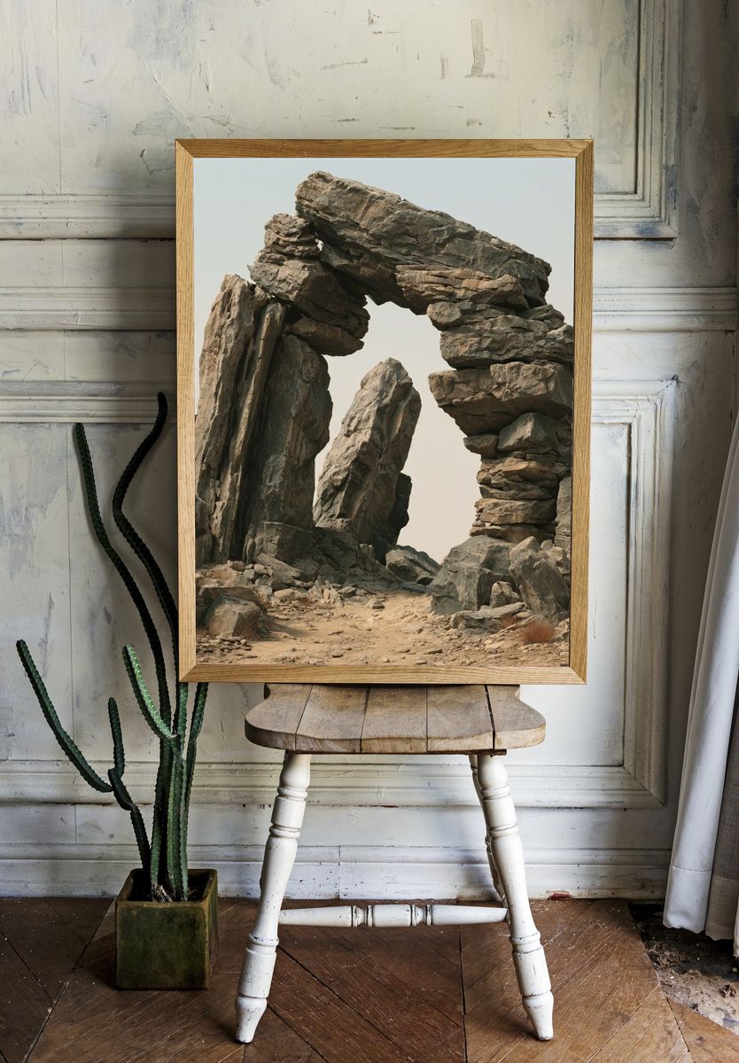 Desert Rock Arch Photography Poster. room preview