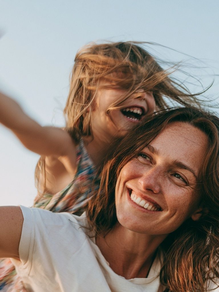 Joyful Mother and Child Photography Poster. poster — photography art