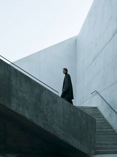 Concrete Stairway Portrait Poster.
