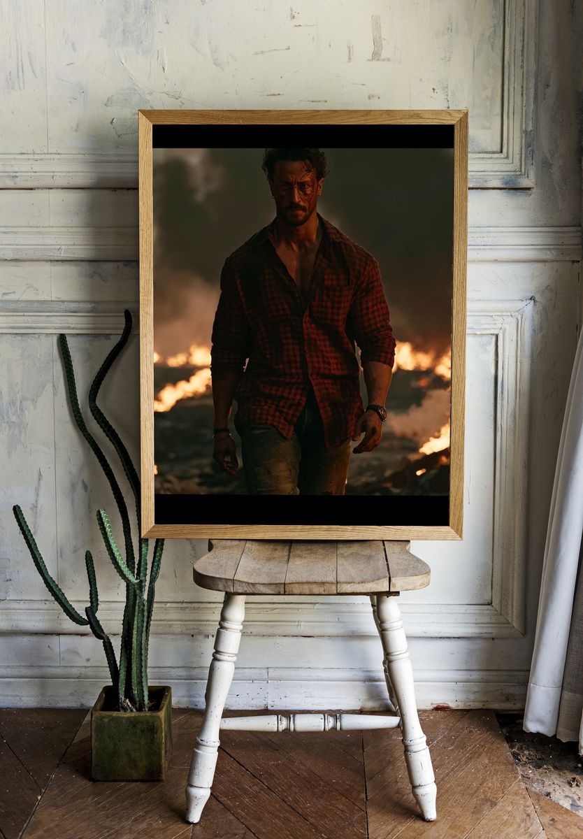 Intense Cinematic Man Poster. room preview