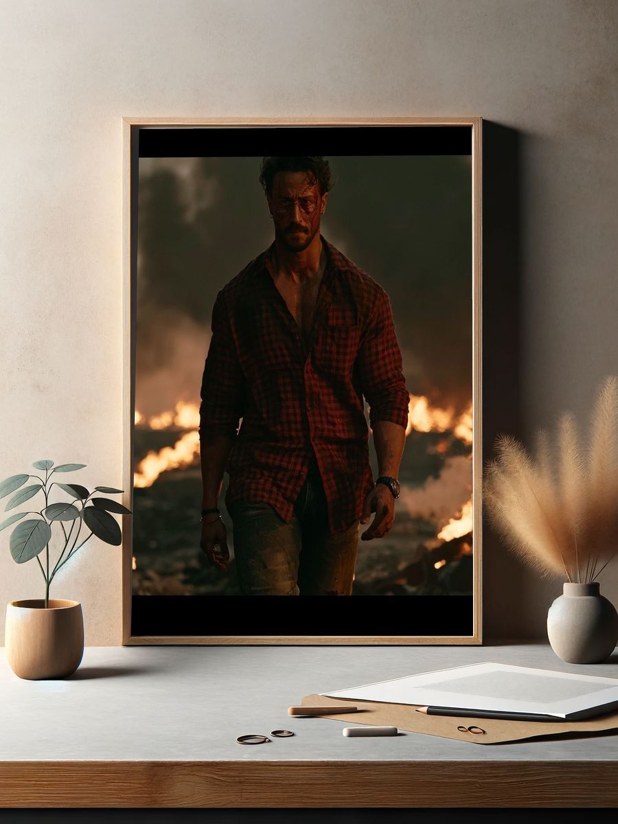Intense Cinematic Man Poster. — room view 2