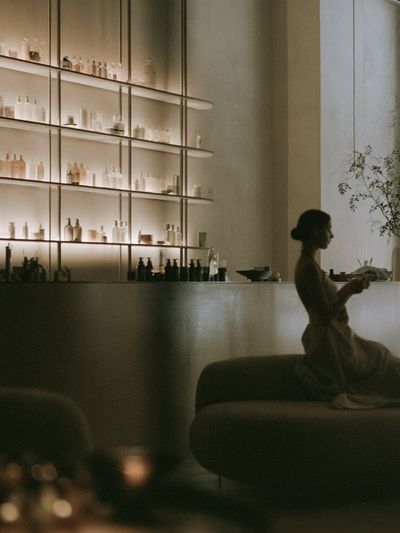 Serene Spa Interior Photography Poster.