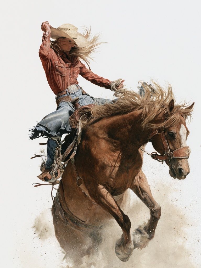 Cowgirl Rodeo Horse Photography Poster. poster — photography art