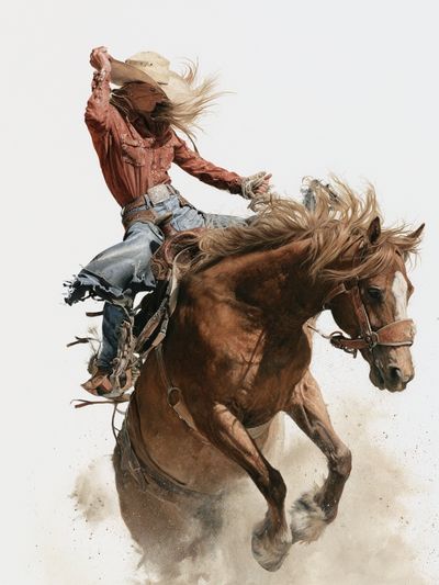 Cowgirl Rodeo Horse Photography Poster.