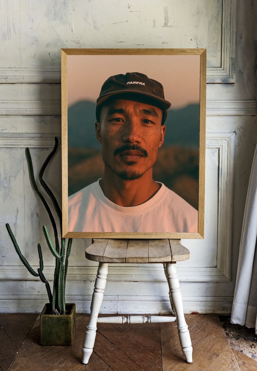 Portrait of a Man at Sunset Poster. — room view 1