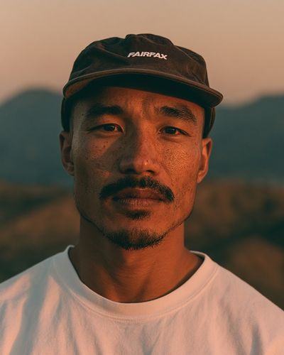 Portrait of a Man at Sunset Poster. poster