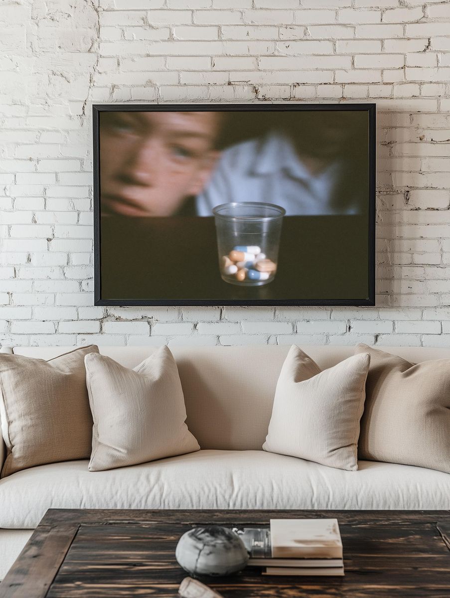 Blurred Pills Still Life Poster. room preview