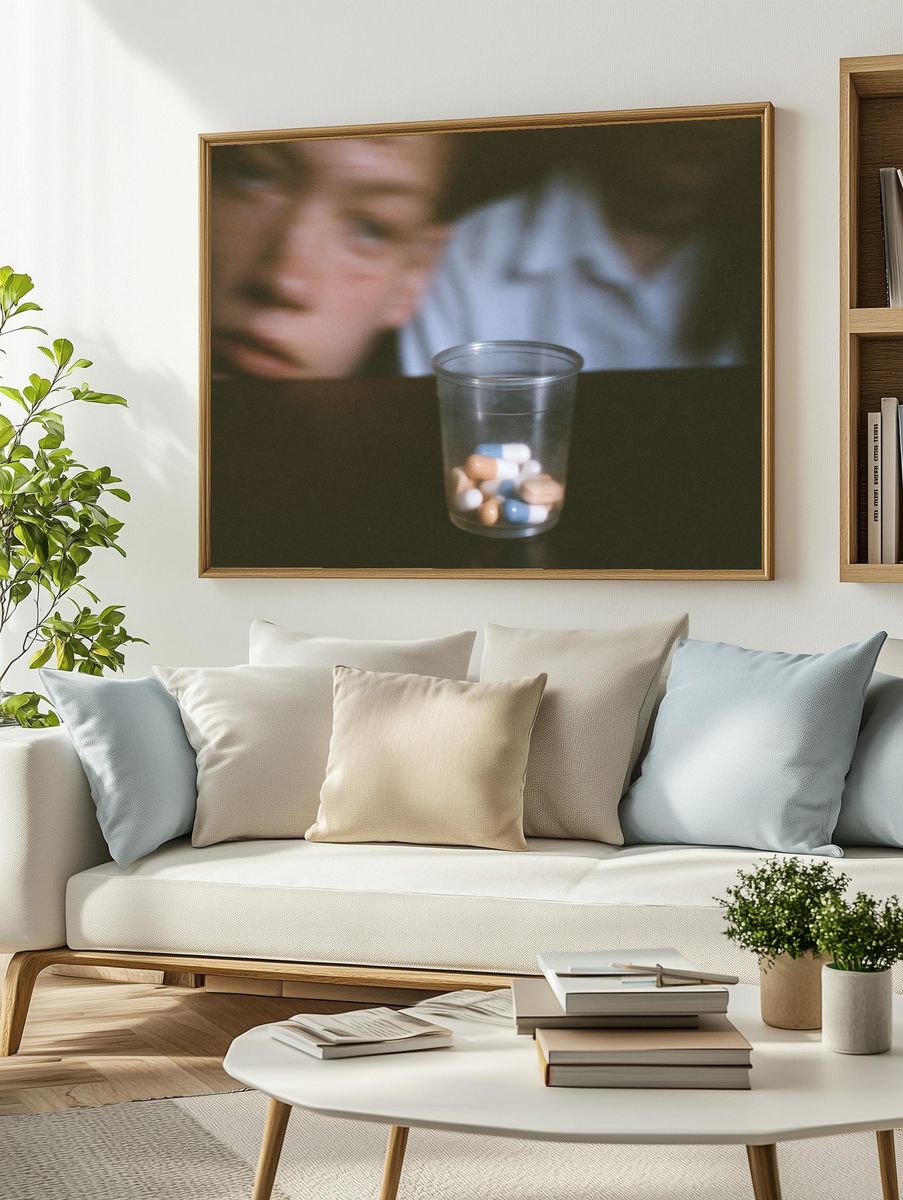 Blurred Pills Still Life Poster. — room view 2