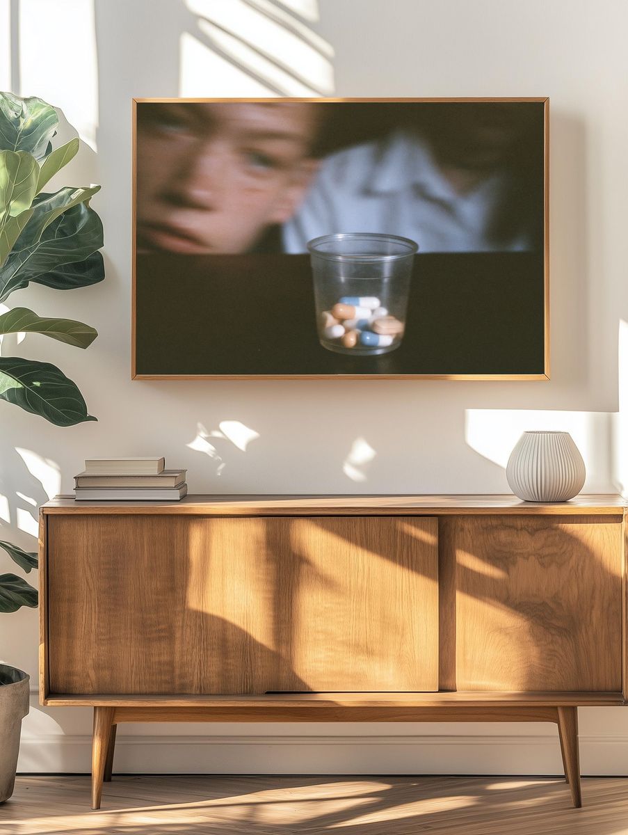 Blurred Pills Still Life Poster. — room view 3