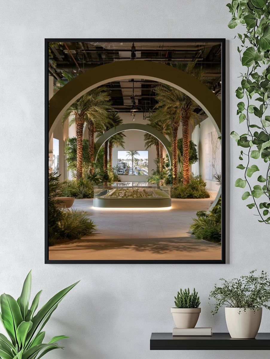 Palm Atrium Interior Photography Poster. — room view 4