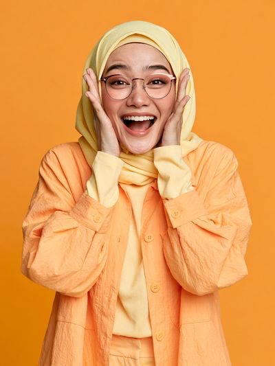 Joyful Hijab Portrait Photography Poster.