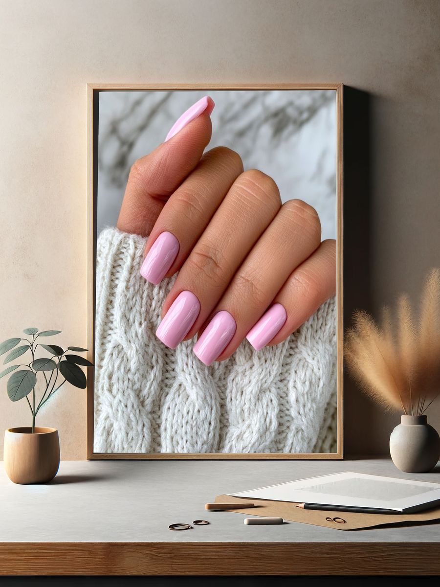 Pink Manicure Photography Poster. — room view 2