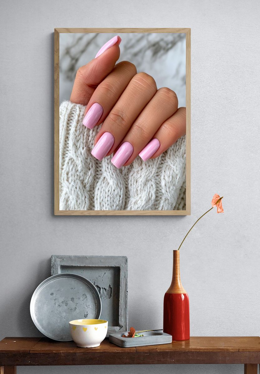 Pink Manicure Photography Poster. — room view 3