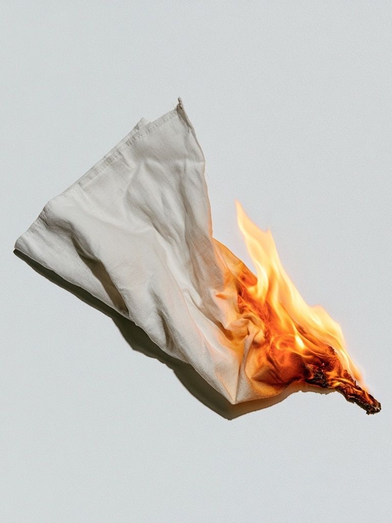 Burning Paper Minimalist Photography Poster. poster detail