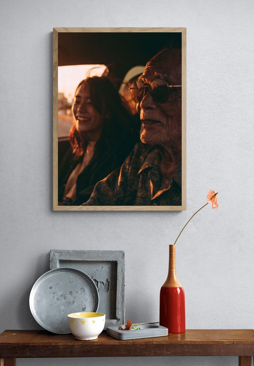 Golden Hour Car Ride Photography Poster. — room view 3
