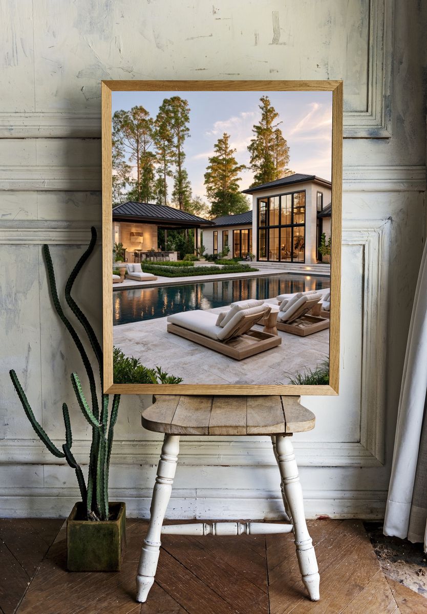 Modern Luxury Villa Photography Poster. room preview