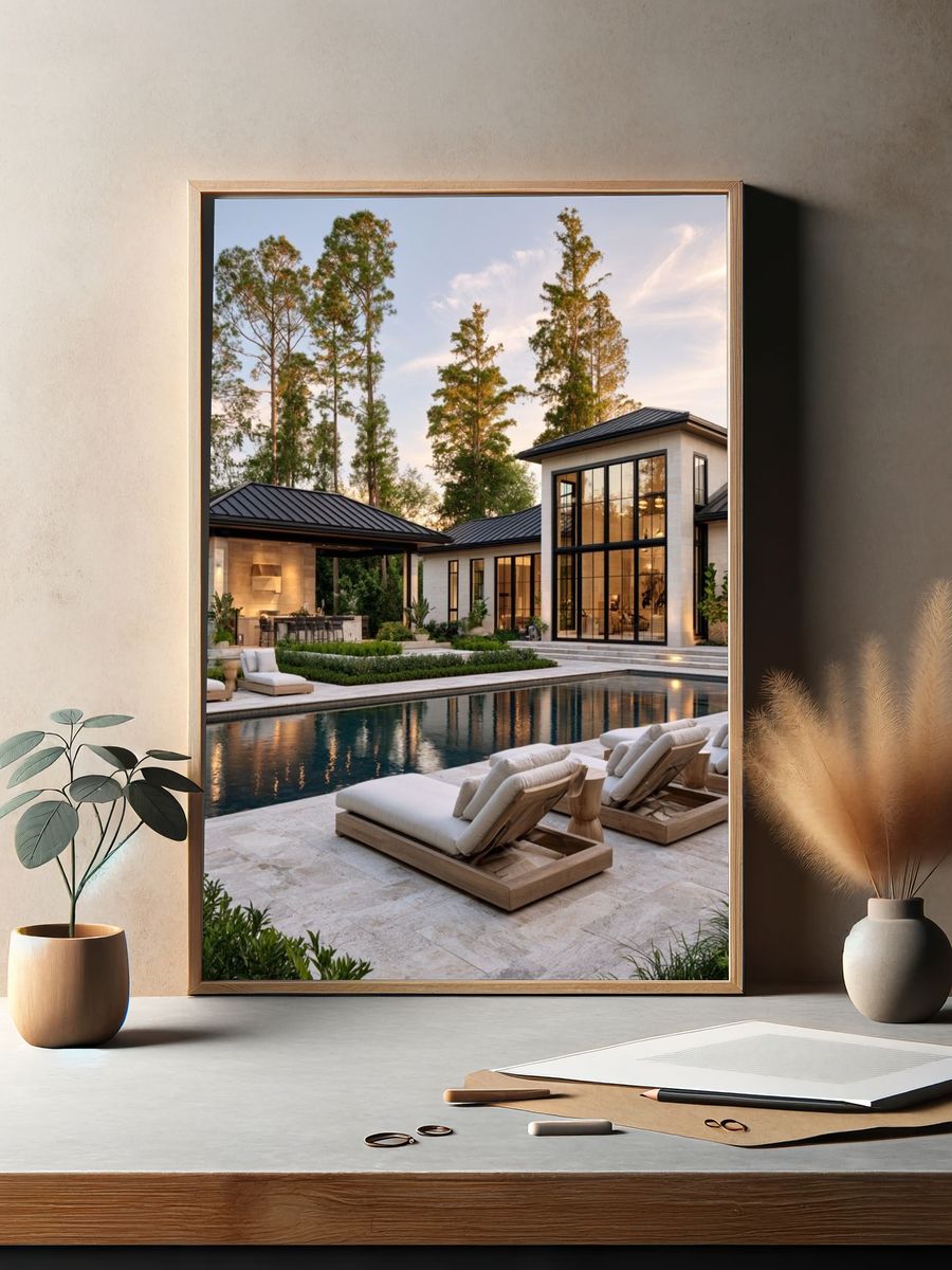 Modern Luxury Villa Photography Poster. — room view 2