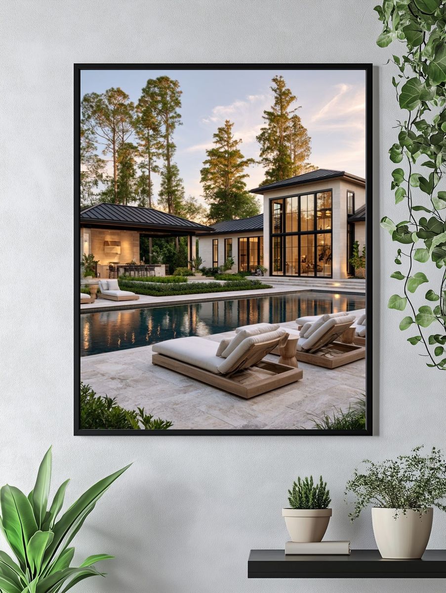 Modern Luxury Villa Photography Poster. — room view 4