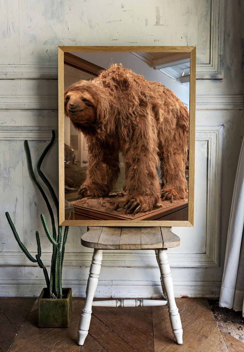 Museum Sloth Exhibit Photography Poster. room preview