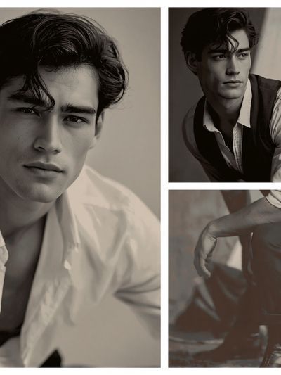 Vintage Male Portrait Photography Poster.